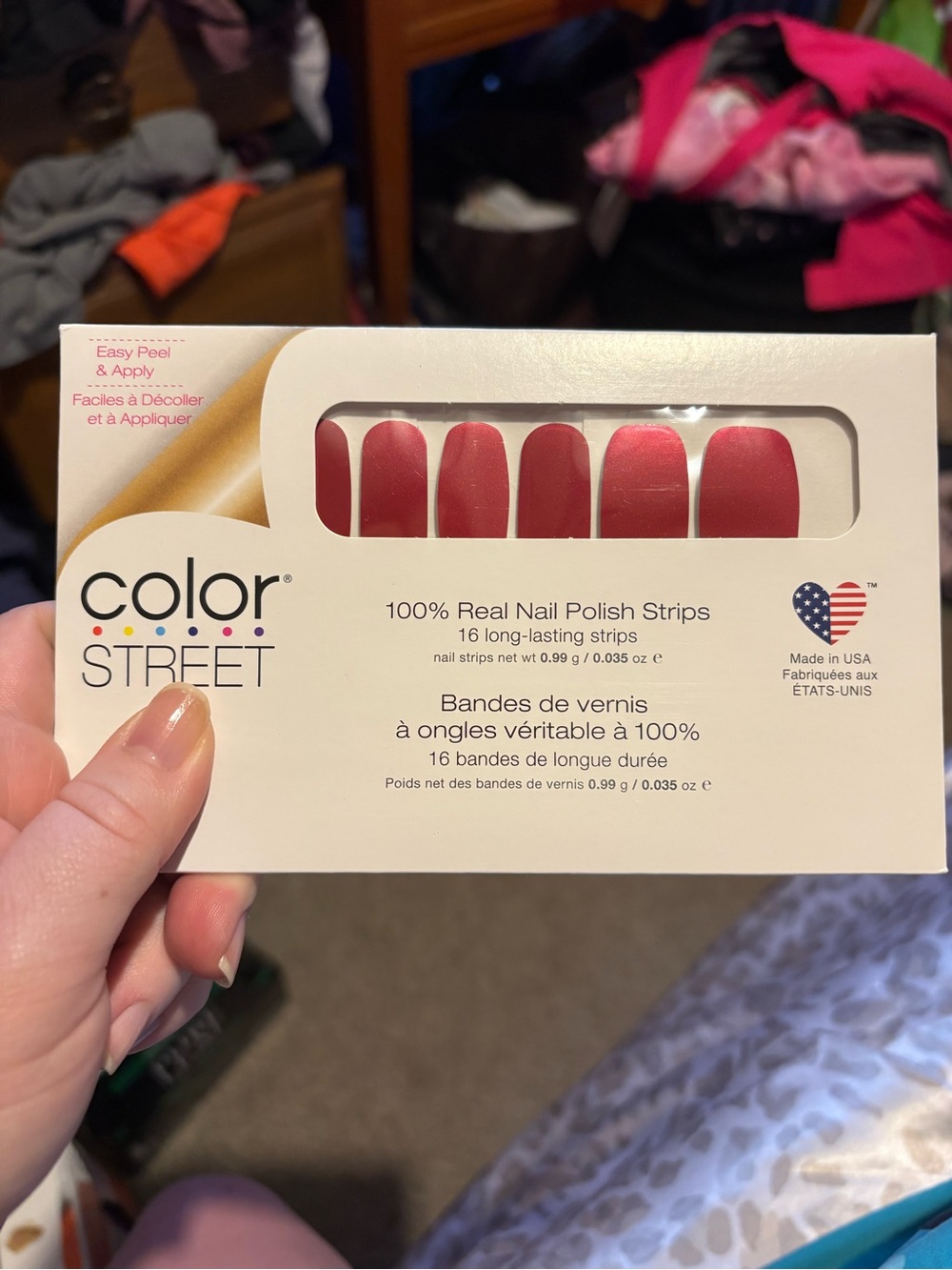 Color Street Matte Cranberry Nail Polish Strips